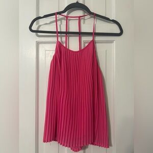 Buddy Love Fuchsia Pleated Tank Top